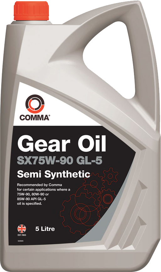 Олива трансмісійна COMMA Gear Oil SX75W-90 GL5 5 л (SX5L)